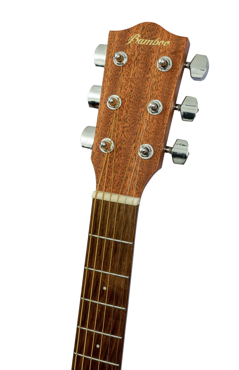 Bamboo 38" Mahogany Vision Acoustic Guitar With EQ - Musical Instrument Warehouse