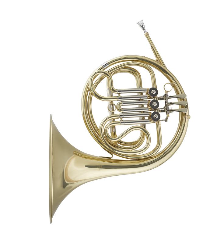 Blessing BFH-1287 Single F French Horn Clear Lacquer Outfit - Musical Instrument Warehouse