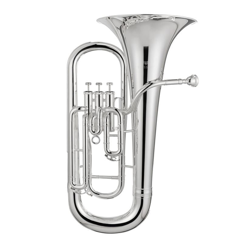 Blessing Euphonium 3-Valve Top Action Upright Bell Silver-Plate 4/4 Outfit - Musical Instrument Warehouse
