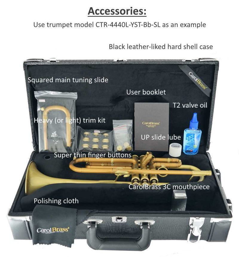CarolBrass CTR-4440L-YST-Bb-SL Geoff Winstead Trumpet Model Satin Lacquer - Musical Instrument Warehouse