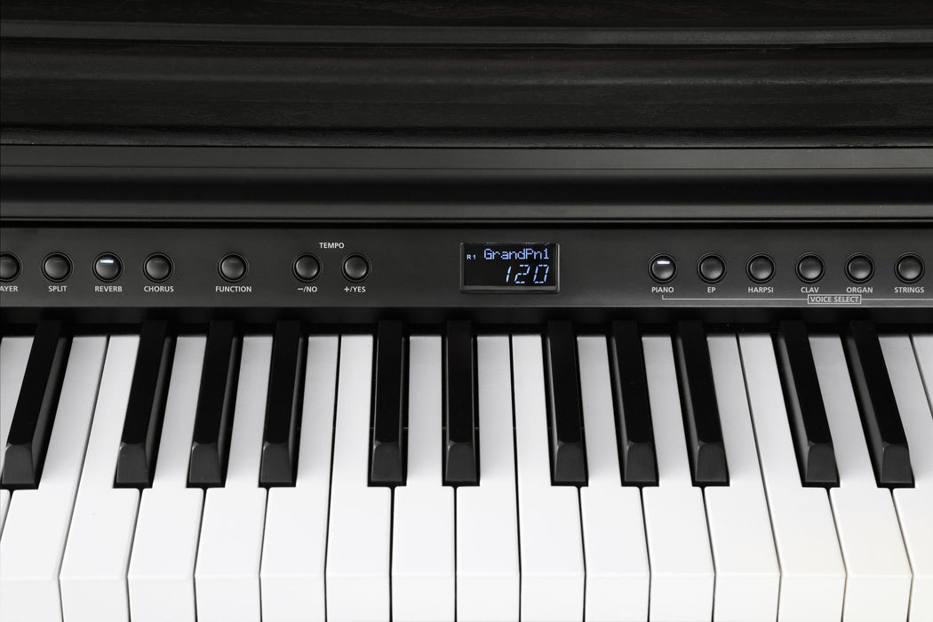 Kurzweil CUP E1 Home Digital Upright Piano | 88 Keys, Bluetooth+MIDI & USB Connectivity, Rosewood Finish