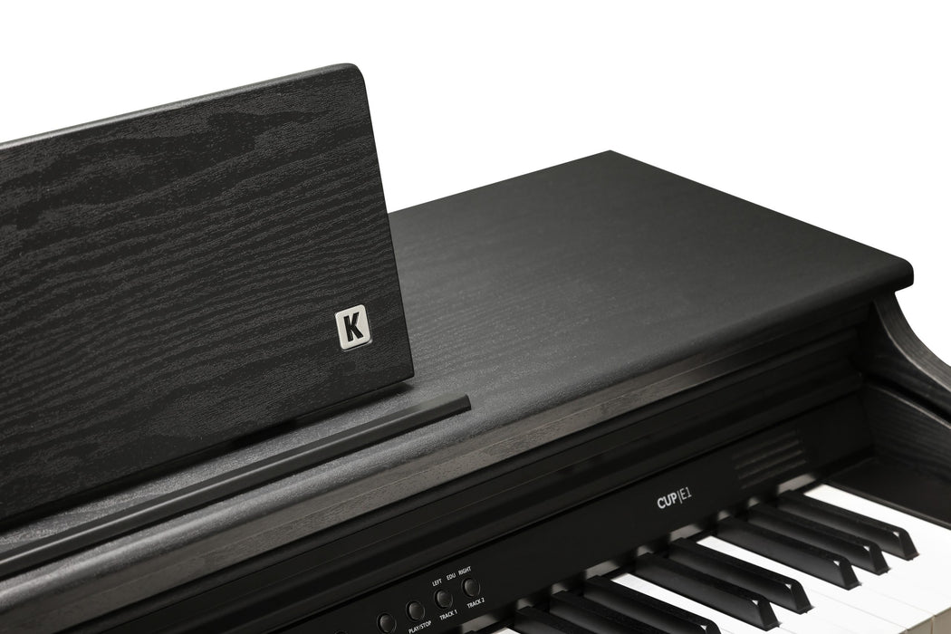 Kurzweil CUP E1 Home Digital Upright Piano | 88 Keys, Bluetooth+MIDI & USB Connectivity, Rosewood Finish