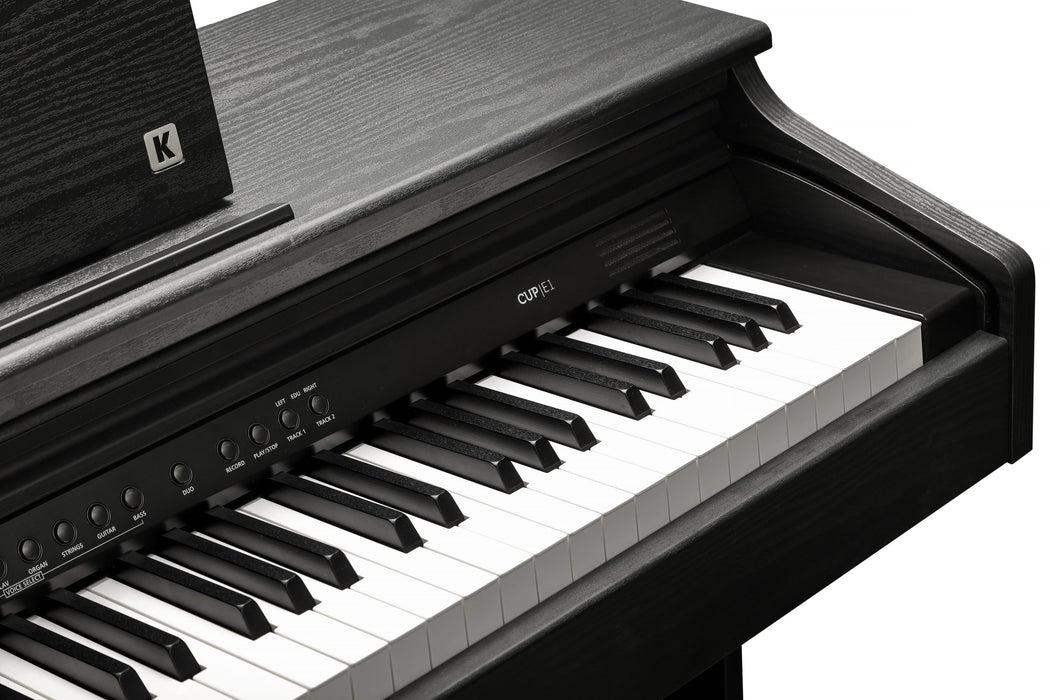 Kurzweil CUP E1 Home Digital Upright Piano | 88 Keys, Bluetooth+MIDI & USB Connectivity, Rosewood Finish