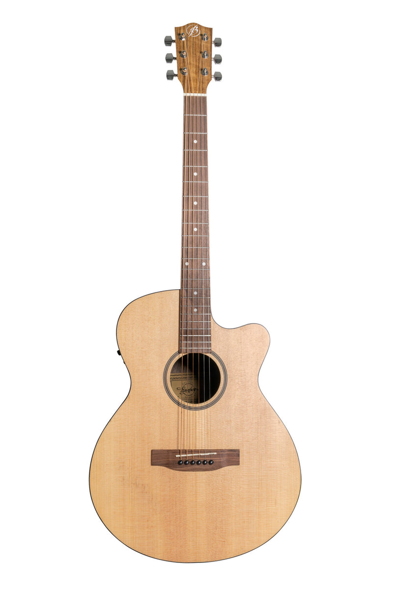 Bamboo Spruce Stage Acoustic Guitar with EQ And Gig Bag Natural - Musical Instrument Warehouse
