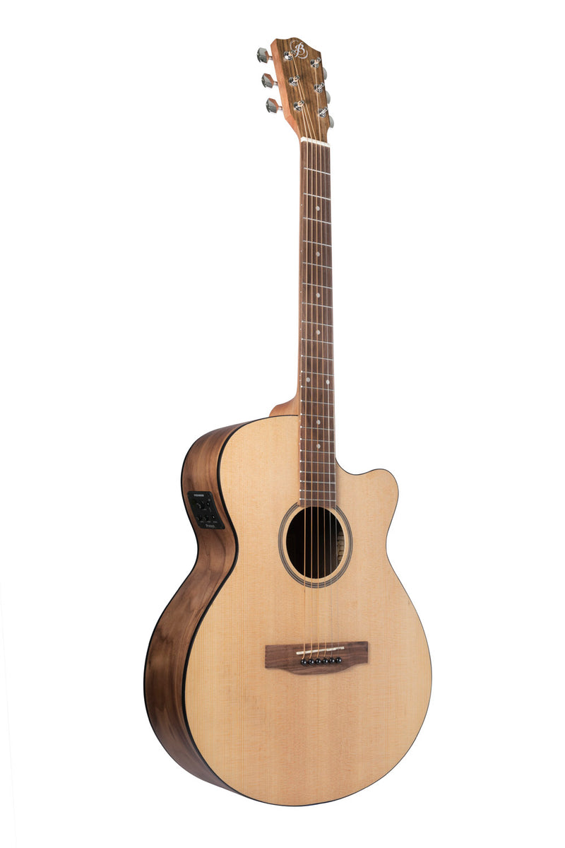 Bamboo Spruce Stage Acoustic Guitar with EQ And Gig Bag Natural - Musical Instrument Warehouse