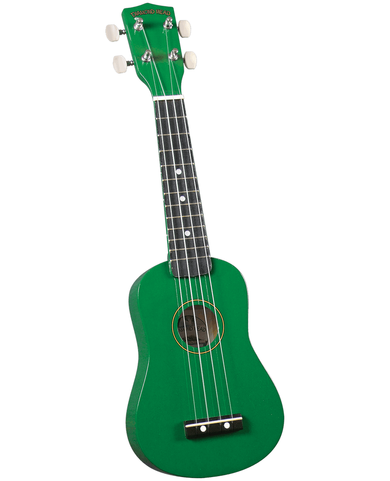 Diamond Head DU105 Maple Soprano Ukulele with Bag Green - Musical Instrument Warehouse