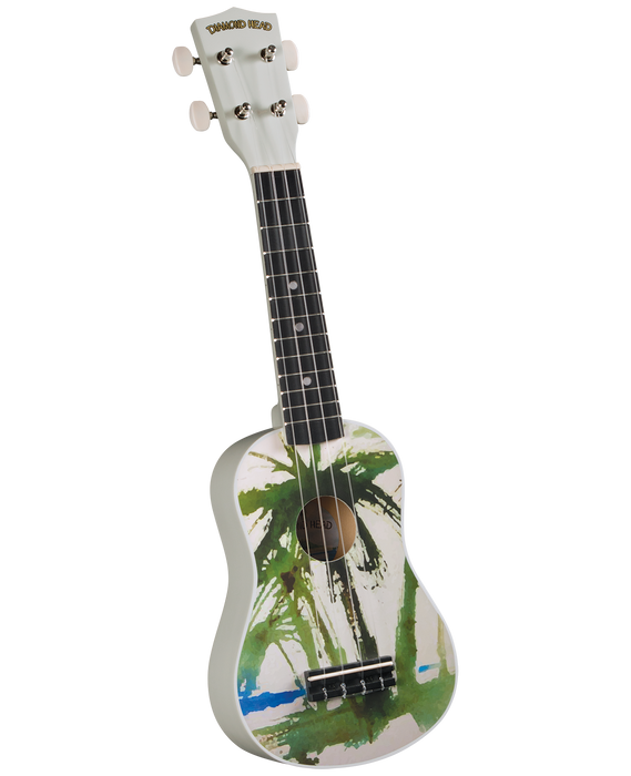 Diamond Head DU-132 Maple Soprano Ukulele with Bag Satin Palm Tree