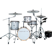 EFNOTE PRO 500 Acoustic Design Electronic Drum Set: Premium 360 Triggering & 3-Zone Cymbals, Stage Box with 12 Direct XLR Outs White Sparkle - Musical Instrument Warehouse
