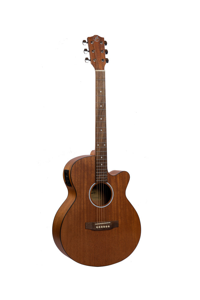Bamboo Mahogany Stage Acoustic Cutaway Guitar with EQ - Musical Instrument Warehouse
