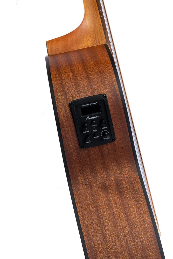 Bamboo Dreadnought 41" Mahogany Harmony Acoustic Guitar With EQ - Musical Instrument Warehouse