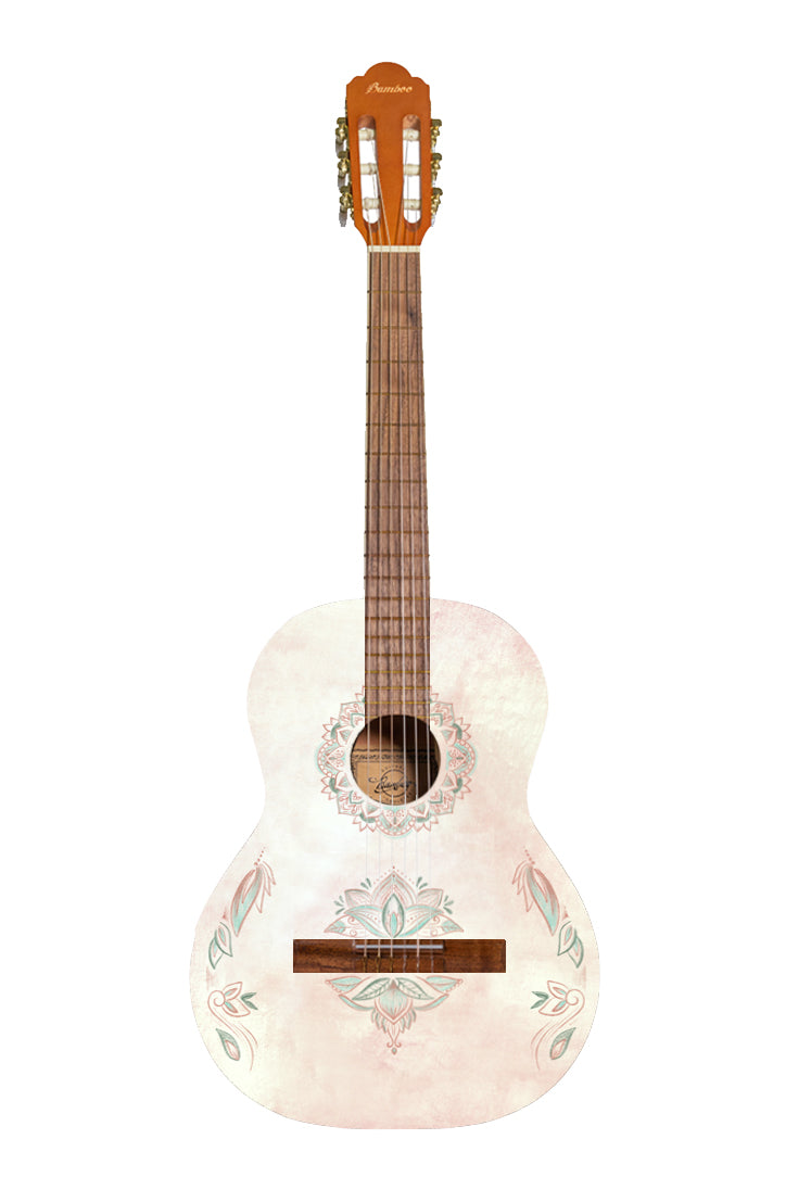 Bamboo Lotus Mandala Travel Classical Guitar - Musical Instrument Warehouse