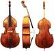 GEWA Bass, Rubner 66 Gamba Shaped, Arched, Poplar, Setup 3/4 Size - Musical Instrument Warehouse