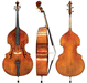 GEWA Bass, Rubner 68B, Antiqued, Busseto Shaped, Arched, Setup 3/4 Size - Musical Instrument Warehouse