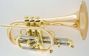 CarolBrass CCR-6880-GLS-C-L Professional Cornet with Case Lacquer Finish - Musical Instrument Warehouse