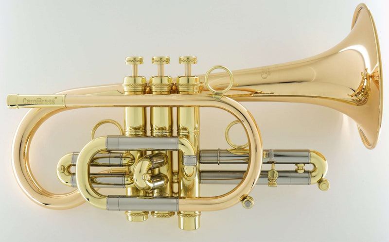 CarolBrass CCR-6880-GLS-C-L Professional Cornet with Case Lacquer Finish - Musical Instrument Warehouse