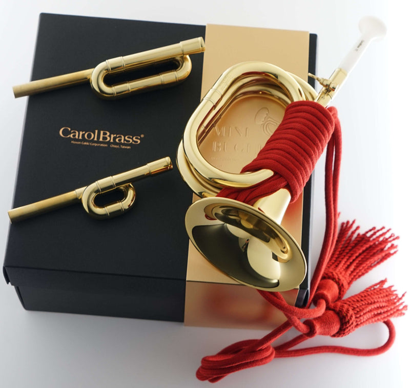 CarolBrass Mini Bugle C/Bb/G key All Around Lacquer Finish - Musical Instrument Warehouse