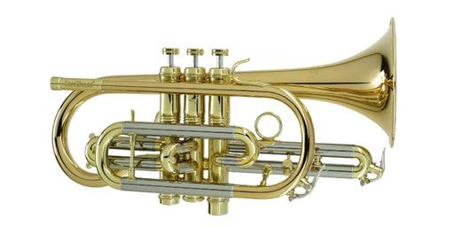 CarolBrass CCR-6880-GSS-Bb-L Professional Cornet with Case Lacquer Finish - Musical Instrument Warehouse