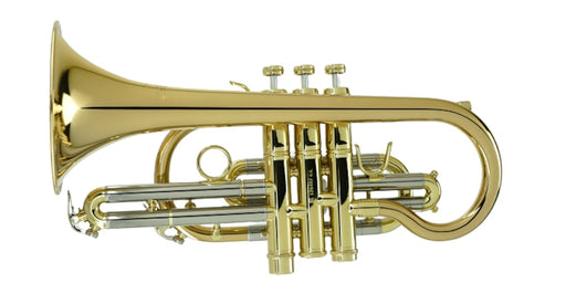 CarolBrass CCR-6880-GSS-Bb-L Professional Cornet with Case Lacquer Finish - Musical Instrument Warehouse