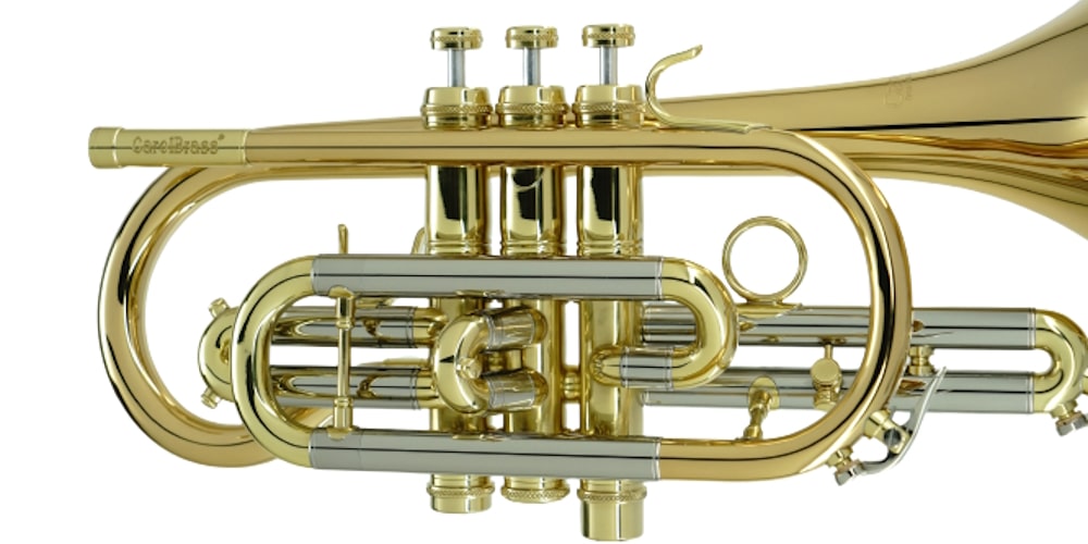 CarolBrass CCR-6880-GSS-Bb-L Professional Cornet with Case Lacquer Finish - Musical Instrument Warehouse