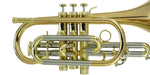 CarolBrass CCR-6880-GSS-Bb-L Professional Cornet with Case Lacquer Finish - Musical Instrument Warehouse