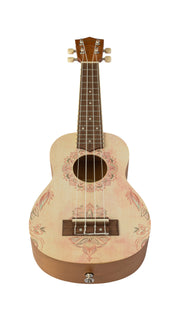 Bamboo Lotus Mandala Soprano Ukulele - Musical Instrument Warehouse