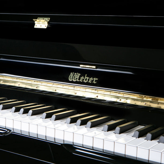 Weber WB122E 48" Upright Piano - Ebony Polish - Musical Instrument Warehouse