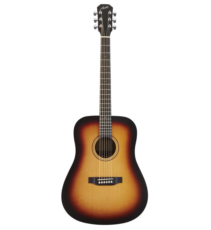 Austin AA25-DS Dreadnought Acoustic Guitar Satin Finish - Musical Instrument Warehouse