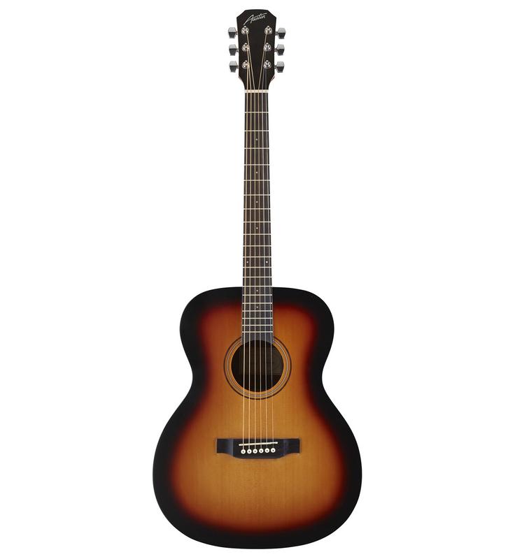 Austin AA25-OS-SB Folk/Orchestra Model Acoustic Guitar Satin Sunburst - Musical Instrument Warehouse