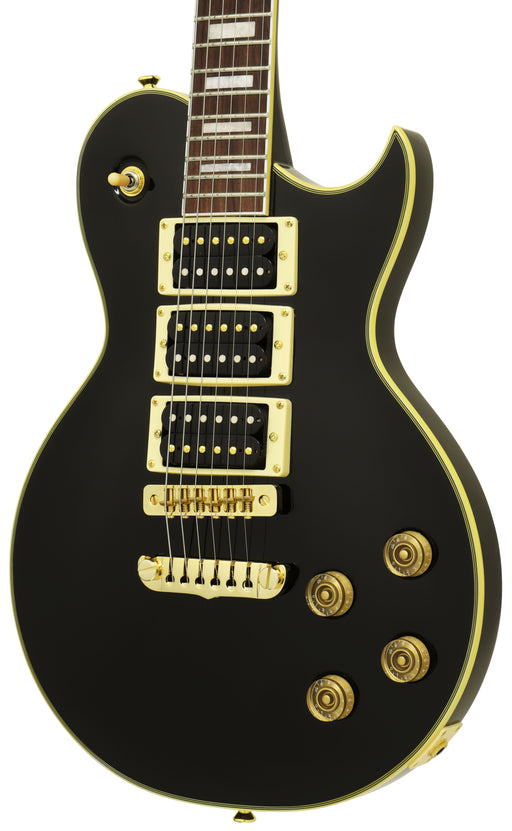Aria Pro II PE-350PF Electric Guitar Aged Black - Musical Instrument Warehouse