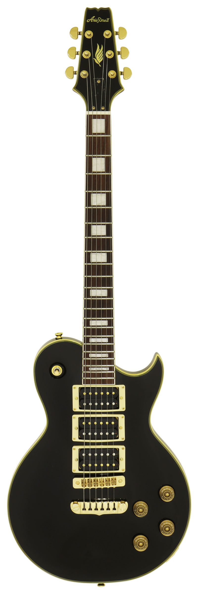 Aria Pro II PE-350PF Electric Guitar Aged Black - Musical Instrument Warehouse