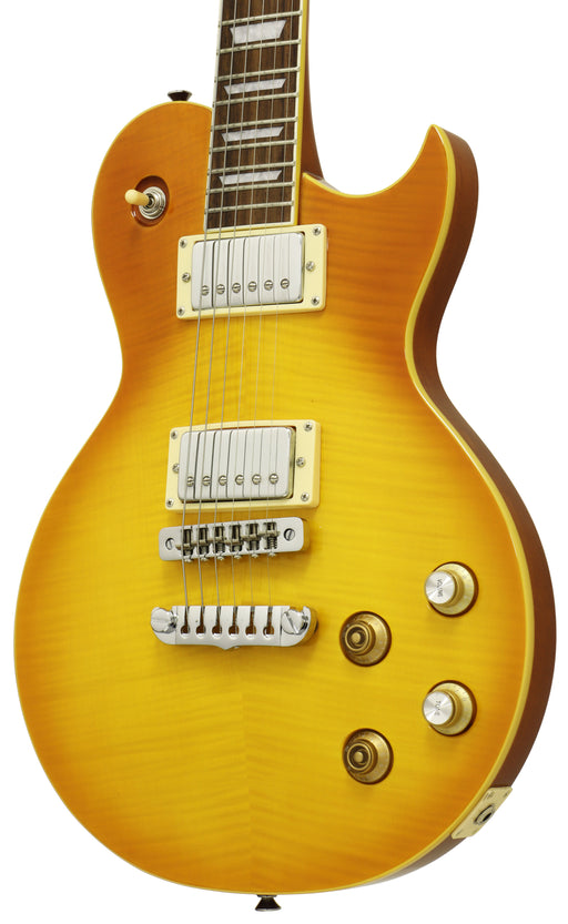 Aria Pro II PE-350PG Electric Guitar - Tribute Aged Lemon Drop - Musical Instrument Warehouse
