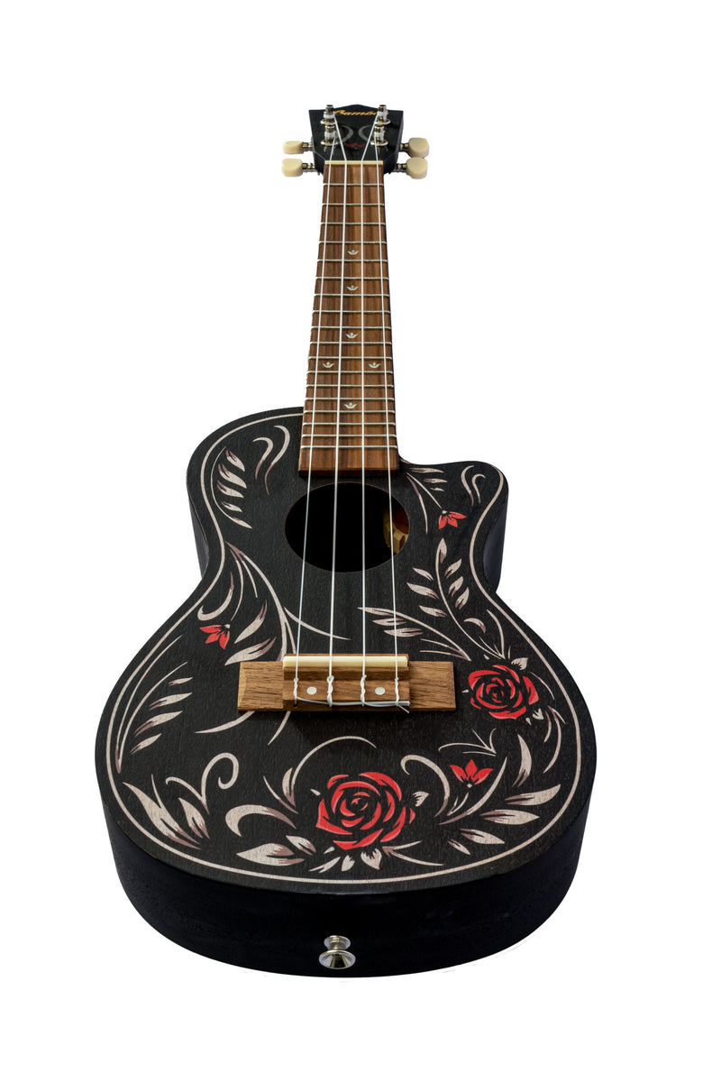 Bamboo Flower & Roll Concert Ukulele - Musical Instrument Warehouse