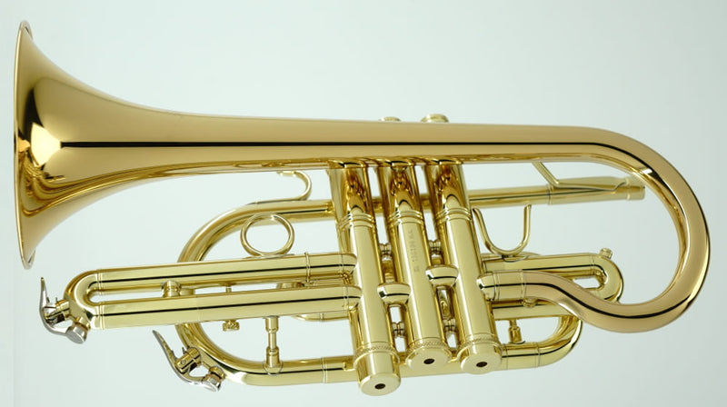 CarolBrass CCR-3880-GSS-Bb-L All Around Cornet with Case Lacquer Finish - Musical Instrument Warehouse