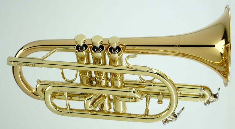 CarolBrass CCR-3880-GSS-Bb-L All Around Cornet with Case Lacquer Finish - Musical Instrument Warehouse