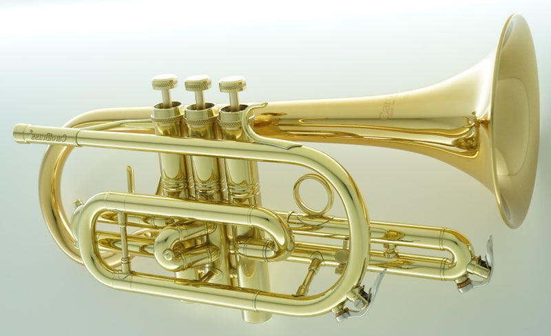 CarolBrass CCR-3880-GSS-Bb-L All Around Cornet with Case Lacquer Finish - Musical Instrument Warehouse