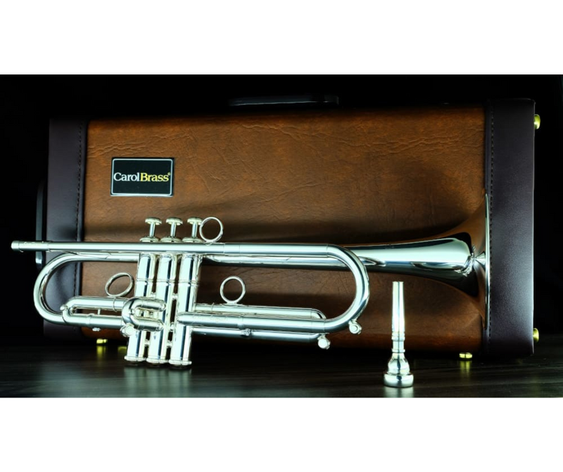 CarolBrass Andrea Giuffredi Signature Series "Commercial" Model Trumpet Silver - Musical Instrument Warehouse