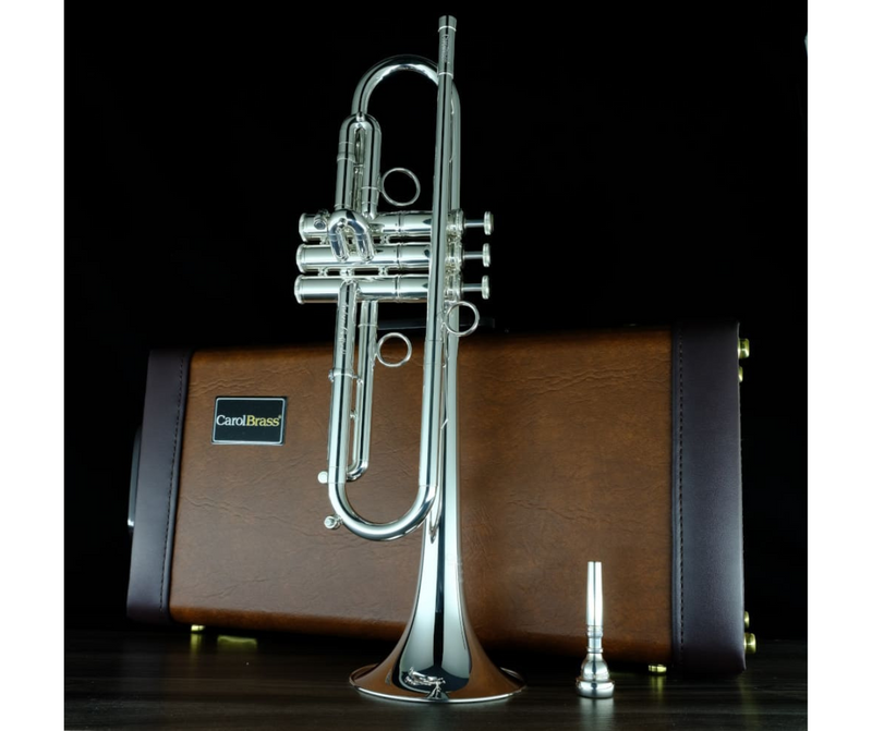 CarolBrass Andrea Giuffredi Signature Series "Commercial" Model Trumpet Silver - Musical Instrument Warehouse