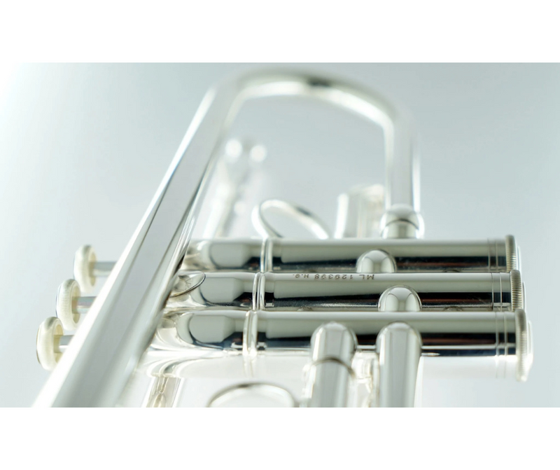 CarolBrass CTR-5060H-GSS-Bb-S Professional Bb Trumpet - Silver Plated with Case - Musical Instrument Warehouse