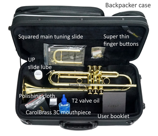 CarolBrass CTR-5060H-GSS-C-S Trumpet with Case - Musical Instrument Warehouse
