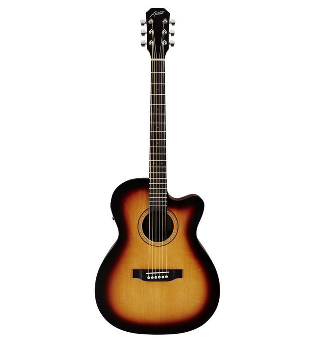 Austin AA25-OSEC-SB Acoustic Electric Orchestra w/ Cutaway, Satin Sunburst