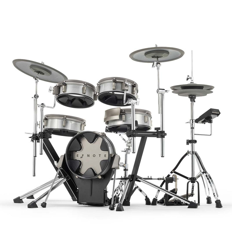 EFNOTE 3B Acoustic Designed Electronic Drum Set, MIDI , w/360 Triggering, , 3 Zone, 8ch XLR - White Sparkle - Musical Instrument Warehouse