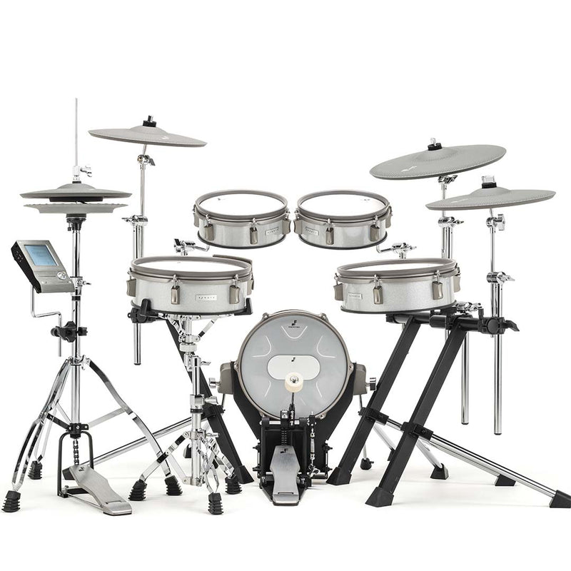 EFNOTE 3B Acoustic Designed Electronic Drum Set, MIDI , w/360 Triggering, , 3 Zone, 8ch XLR - White Sparkle - Musical Instrument Warehouse