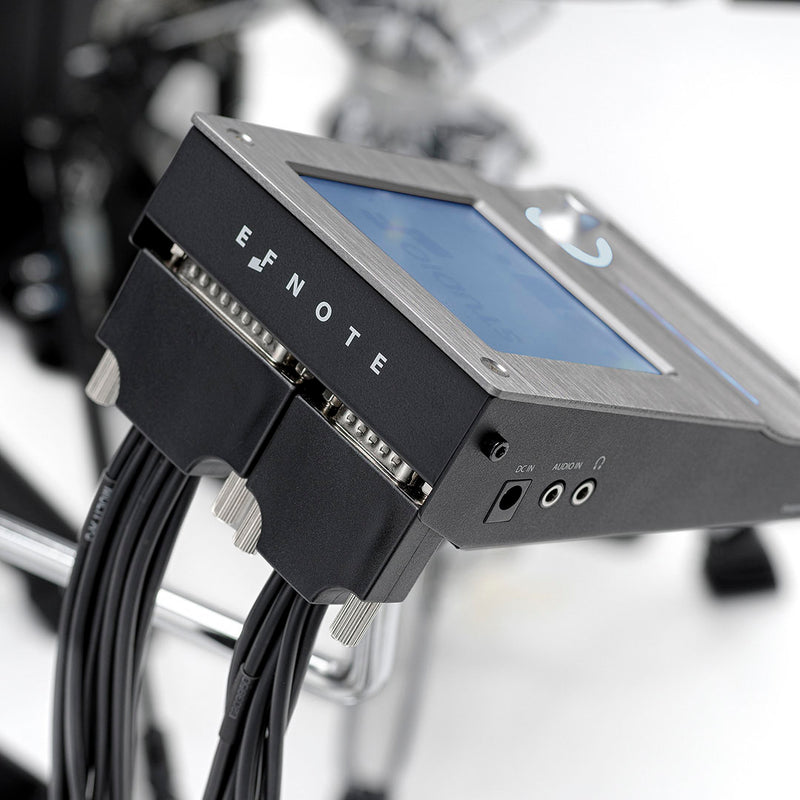 EFNOTE 3X Acoustic Designed Electronic Drum Set, MIDI , w/360 Triggering, , 3 Zone, 8ch XLR - Black Oak Wrap - Musical Instrument Warehouse