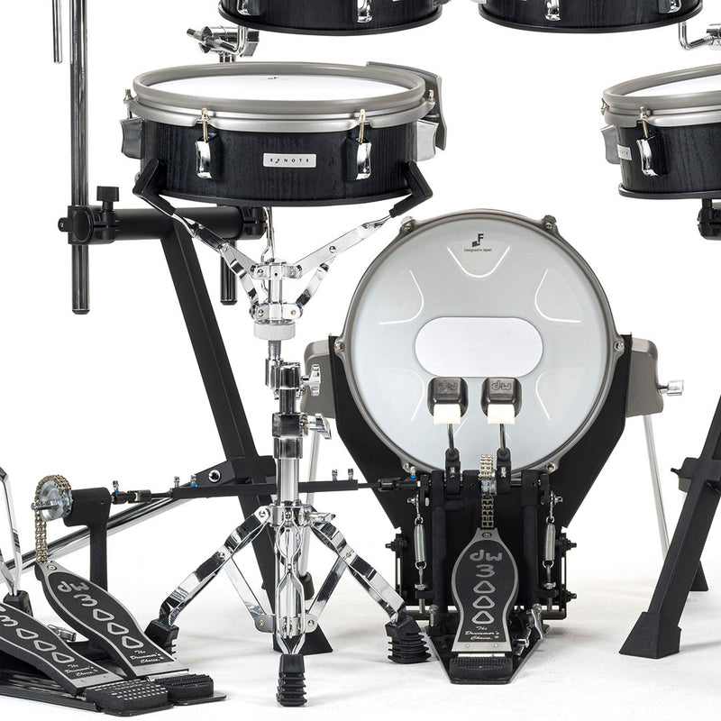 EFNOTE 3X Acoustic Designed Electronic Drum Set, MIDI , w/360 Triggering, , 3 Zone, 8ch XLR - Black Oak Wrap - Musical Instrument Warehouse