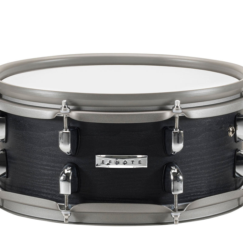 EFNOTE 5X Acoustic Designed Electronic Drum Set, MIDI , w/360 Triggering, , 3 Zone, 8ch XLR - Black Oak Wrap - Musical Instrument Warehouse