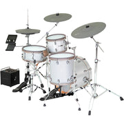 EFNOTE PRO 500 Acoustic Design Electronic Drum Set: Premium 360 Triggering & 3-Zone Cymbals, Stage Box with 12 Direct XLR Outs White Sparkle - Musical Instrument Warehouse