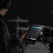 EFNOTE PRO Acoustic Design 703X Special Electronic Drum Set: Complete Drum Kit Solution with 360 Triggering for Cymbals, Stage Box with 12 Direct XLR Outs Black Oak Wrap - Musical Instrument Warehouse