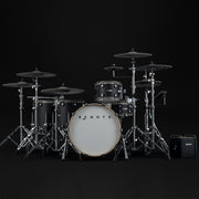 EFNOTE PRO Acoustic Design 703X Special Electronic Drum Set: Complete Drum Kit Solution with 360 Triggering for Cymbals, Stage Box with 12 Direct XLR Outs Black Oak Wrap - Musical Instrument Warehouse