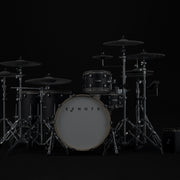 EFNOTE PRO Acoustic Design 703X Special Electronic Drum Set: Complete Drum Kit Solution with 360 Triggering for Cymbals, Stage Box with 12 Direct XLR Outs Black Oak Wrap - Musical Instrument Warehouse