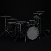 EFNOTE PRO Acoustic Design 703X Special Electronic Drum Set: Complete Drum Kit Solution with 360 Triggering for Cymbals, Stage Box with 12 Direct XLR Outs Black Oak Wrap - Musical Instrument Warehouse